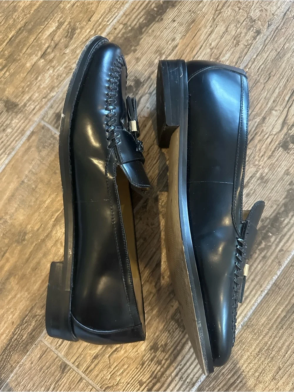 Talbots Women’s Classic Black Tassel Slip-On Loafers